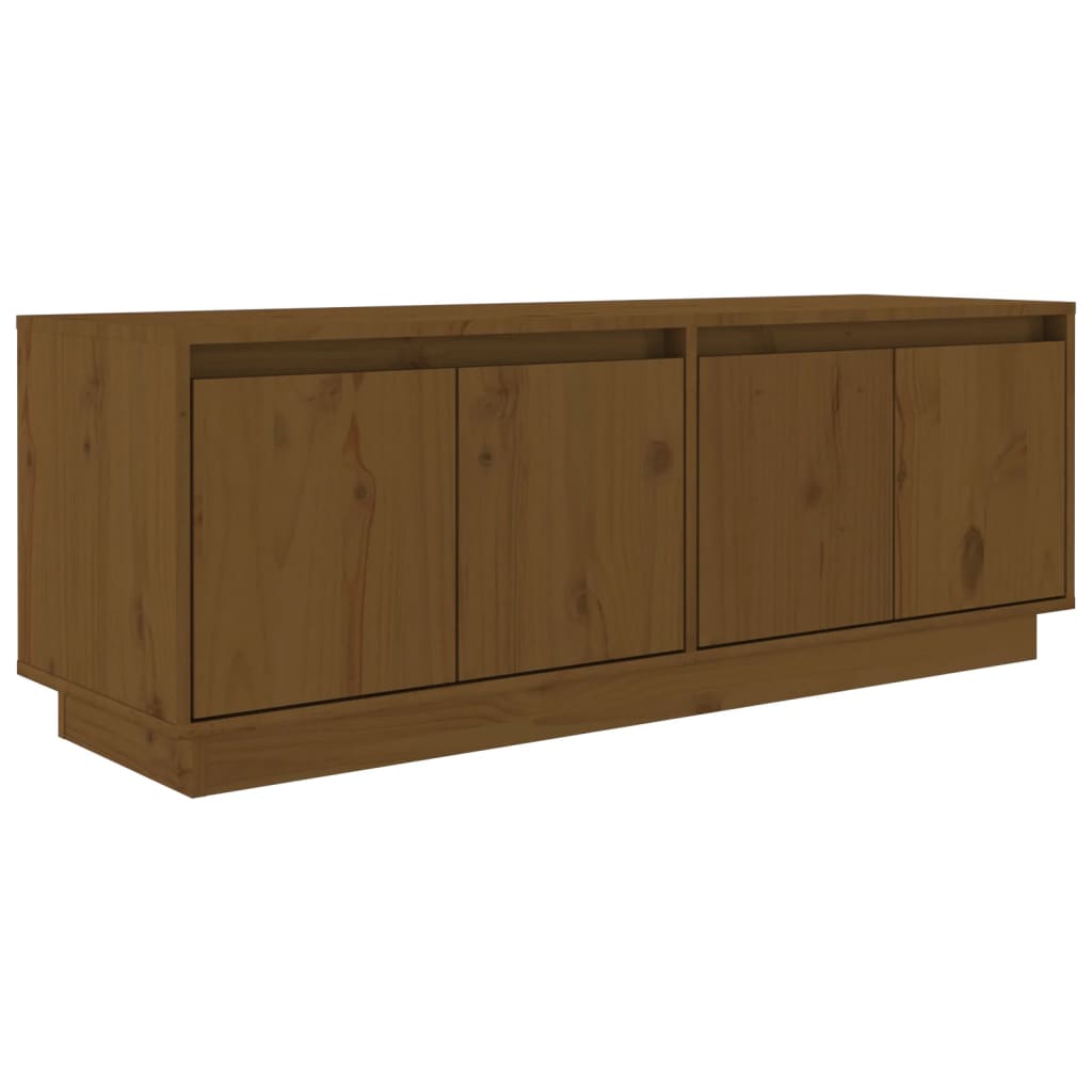 TV-Schrank Honigbraun 110x34x40 cm Massivholz Kiefer