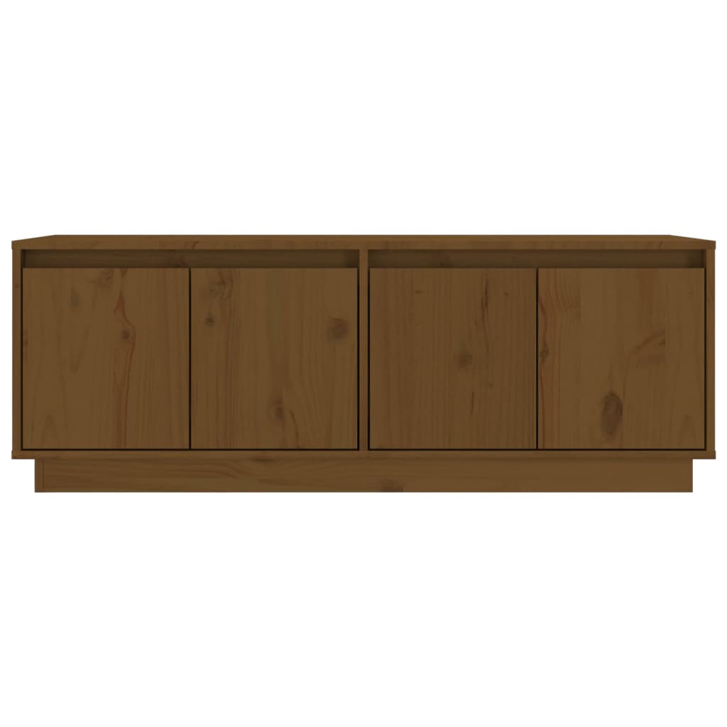 TV-Schrank Honigbraun 110x34x40 cm Massivholz Kiefer