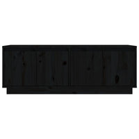 Thumbnail for TV-Schrank Schwarz 110x34x40 cm Massivholz Kiefer