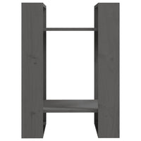 Thumbnail for Bücherregal/Raumteiler Grau 41x35x57 cm Massivholz Kiefer