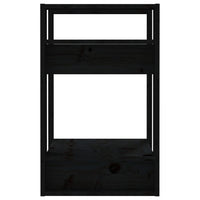 Thumbnail for Bücherregal/Raumteiler Schwarz 41x35x57 cm Massivholz Kiefer