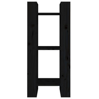 Thumbnail for Bücherregal/Raumteiler Schwarz 41x35x91 cm Massivholz Kiefer