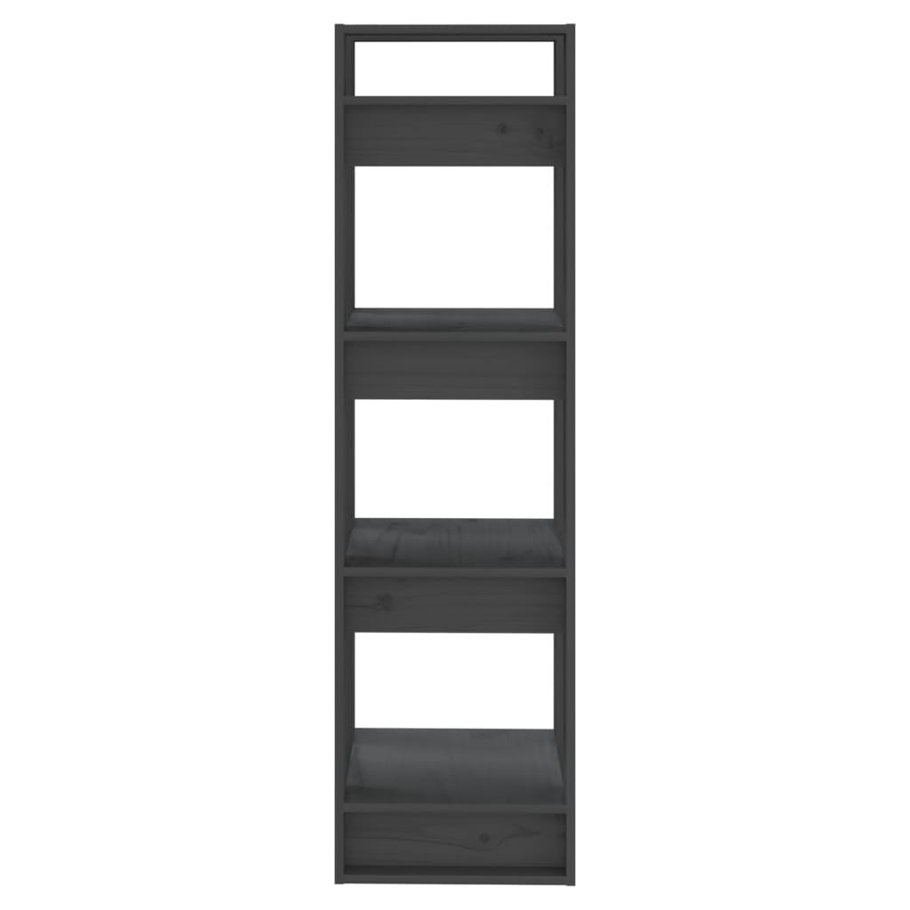 Bücherregal/Raumteiler Grau 41x35x125 cm Massivholz Kiefer