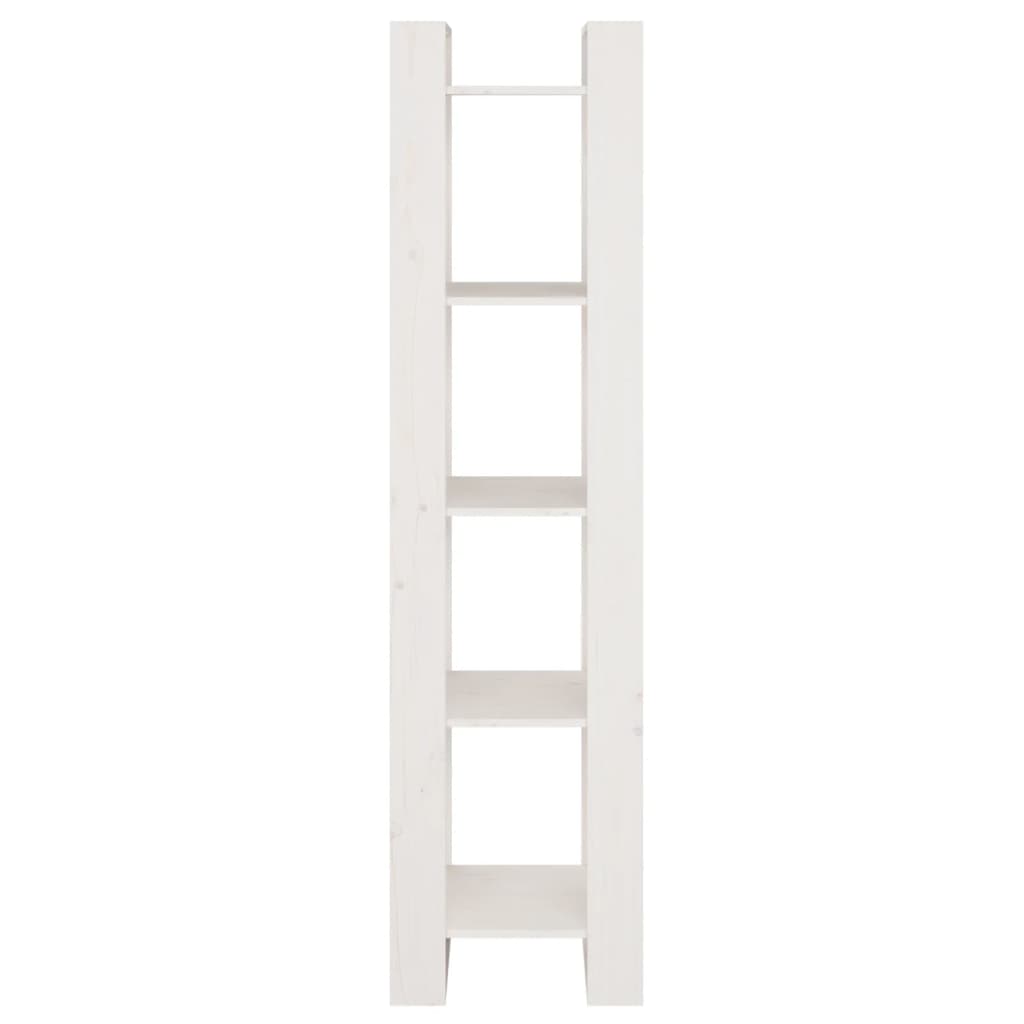 Bücherregal/Raumteiler Weiß 41x35x160 cm Massivholz Kiefer