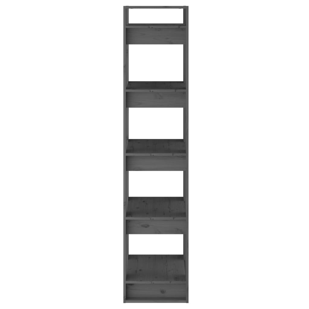 Bücherregal/Raumteiler Grau 41x35x160 cm Massivholz Kiefer