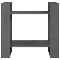 Thumbnail for Bücherregal/Raumteiler Grau 60x35x57 cm Massivholz Kiefer