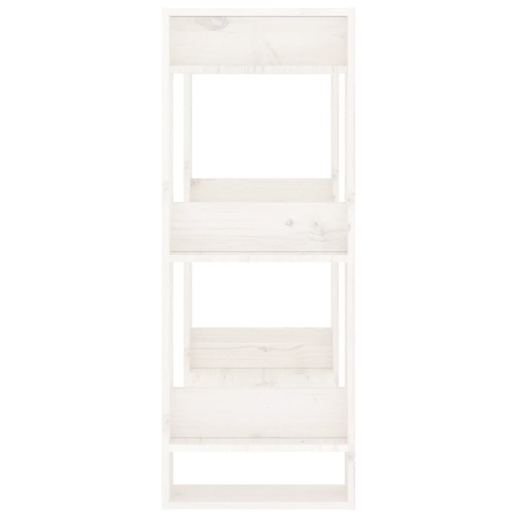 Bücherregal/Raumteiler Weiß 60x35x91 cm Massivholz Kiefer