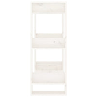 Thumbnail for Bücherregal/Raumteiler Weiß 60x35x91 cm Massivholz Kiefer