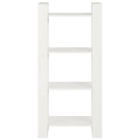 Thumbnail for Bücherregal/Raumteiler Weiß 60x35x125 cm Massivholz