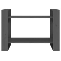 Thumbnail for Bücherregal/Raumteiler Grau 80x35x56,5 cm Massivholz Kiefer