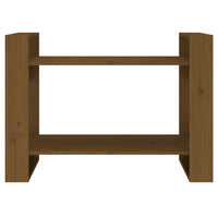 Thumbnail for Bücherregal/Raumteiler Honigbraun 80x35x56,5 cm Massivholz