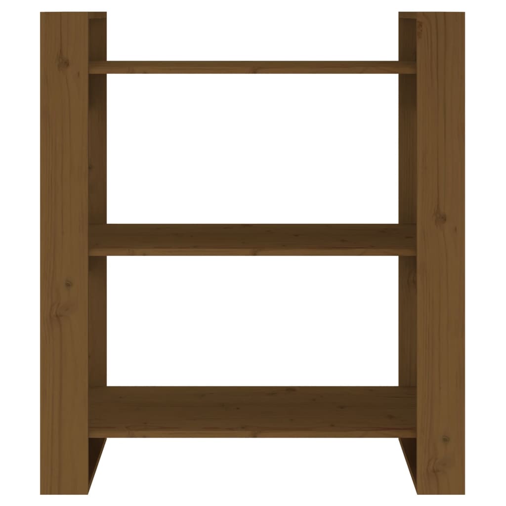 Bücherregal/Raumteiler Honigbraun 80x35x91 cm Massivholz