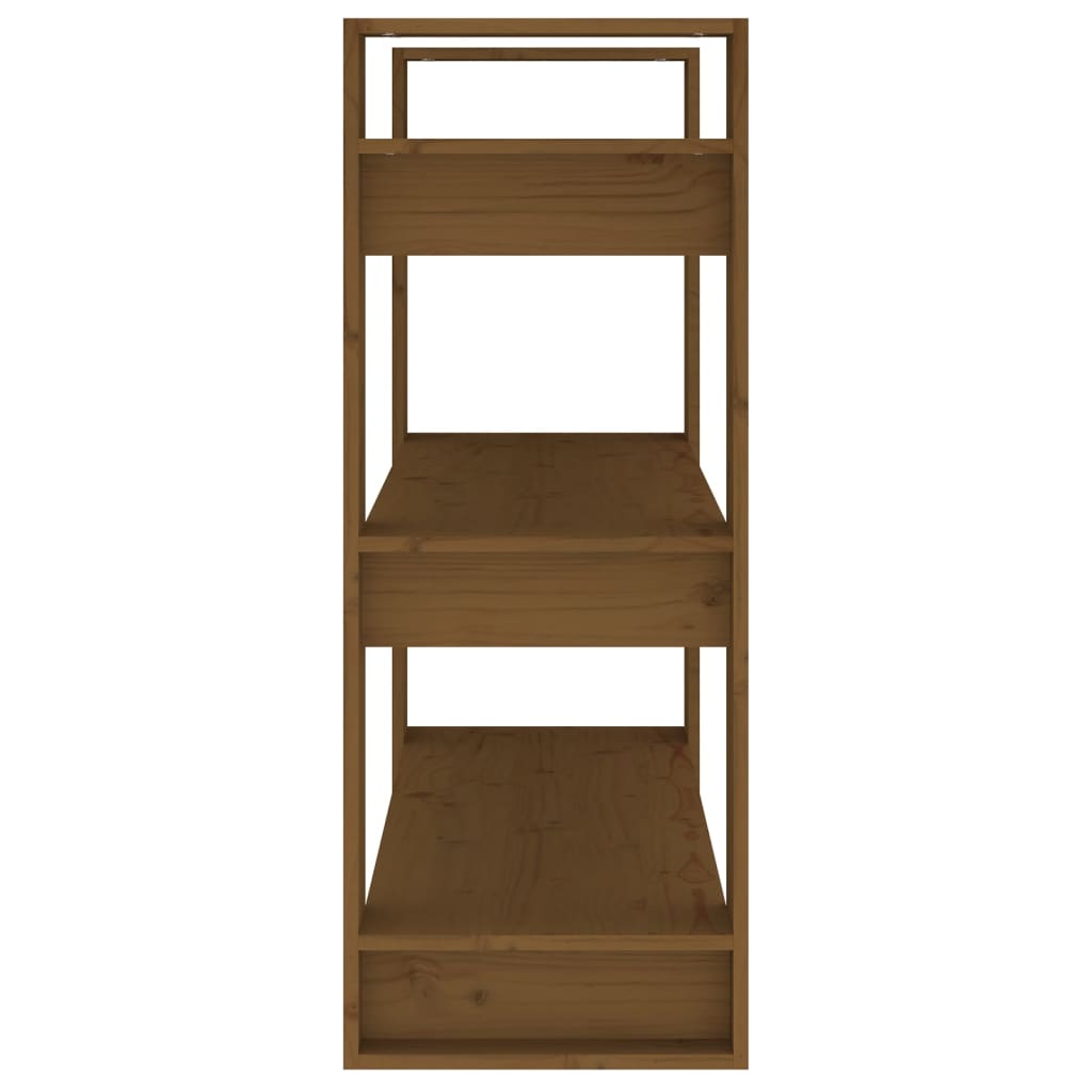 Bücherregal/Raumteiler Honigbraun 80x35x91 cm Massivholz