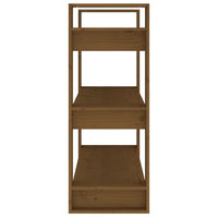 Thumbnail for Bücherregal/Raumteiler Honigbraun 80x35x91 cm Massivholz