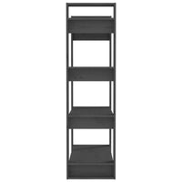 Thumbnail for Bücherregal/Raumteiler Grau 80x35x125 cm Massivholz Kiefer