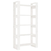 Thumbnail for Bücherregal/Raumteiler Weiß 80x35x160 cm Massivholz