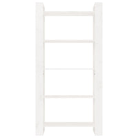 Thumbnail for Bücherregal/Raumteiler Weiß 80x35x160 cm Massivholz