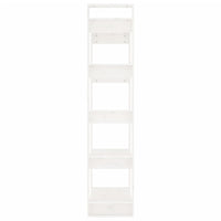 Thumbnail for Bücherregal/Raumteiler Weiß 80x35x160 cm Massivholz