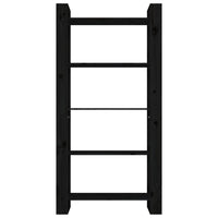 Thumbnail for Bücherregal/Raumteiler Schwarz 80x35x160 cm Massivholz