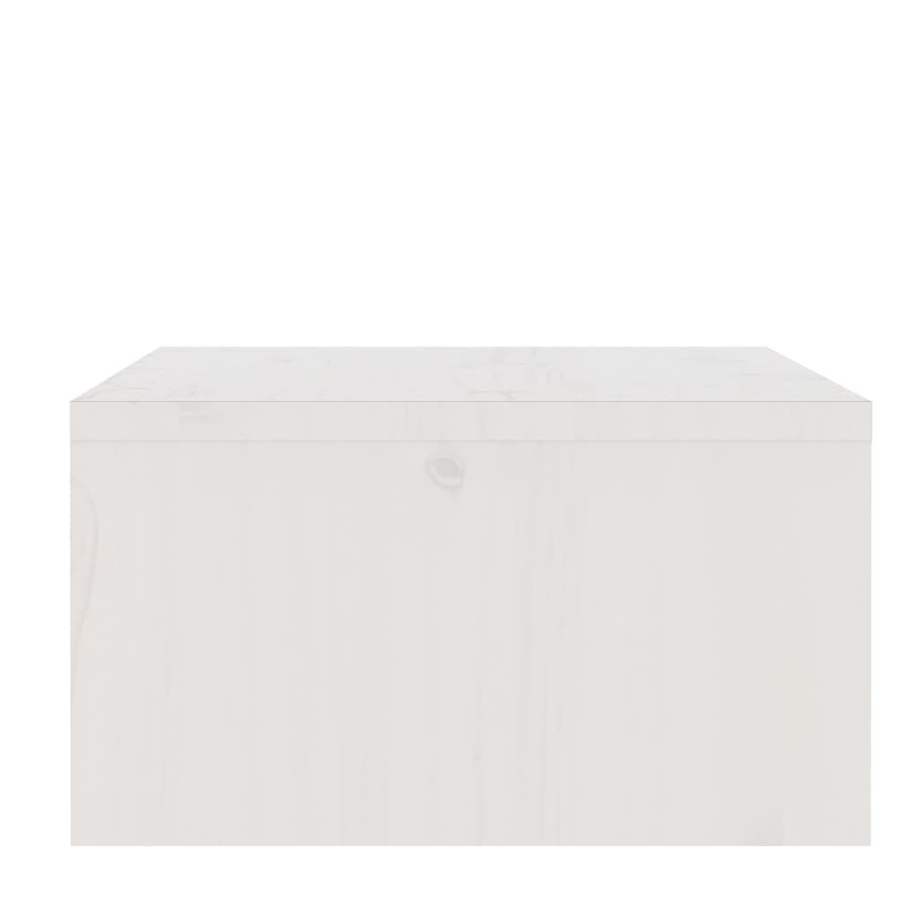 Monitorständer Weiß 100x27x15 cm Massivholz Kiefer