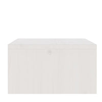 Thumbnail for Monitorständer Weiß 100x27x15 cm Massivholz Kiefer