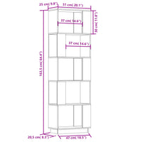 Thumbnail for Bücherregal/Raumteiler 51x25x163,5 cm Massivholz Kiefer