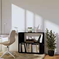 Thumbnail for Bücherregal/Raumteiler Schwarz 80x25x70 cm Massivholz Kiefer