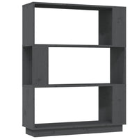 Thumbnail for Bücherregal/Raumteiler Grau 80x25x101 cm Massivholz Kiefer