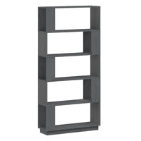 Thumbnail for Bücherregal/Raumteiler Grau 80x25x163,5 cm Massivholz Kiefer