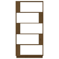 Thumbnail for Bücherregal/Raumteiler Honigbraun 80x25x163,5 cm Massivholz