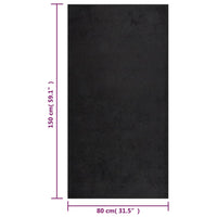 Thumbnail for Teppich Shaggy Hochflor Schwarz 80x150 cm