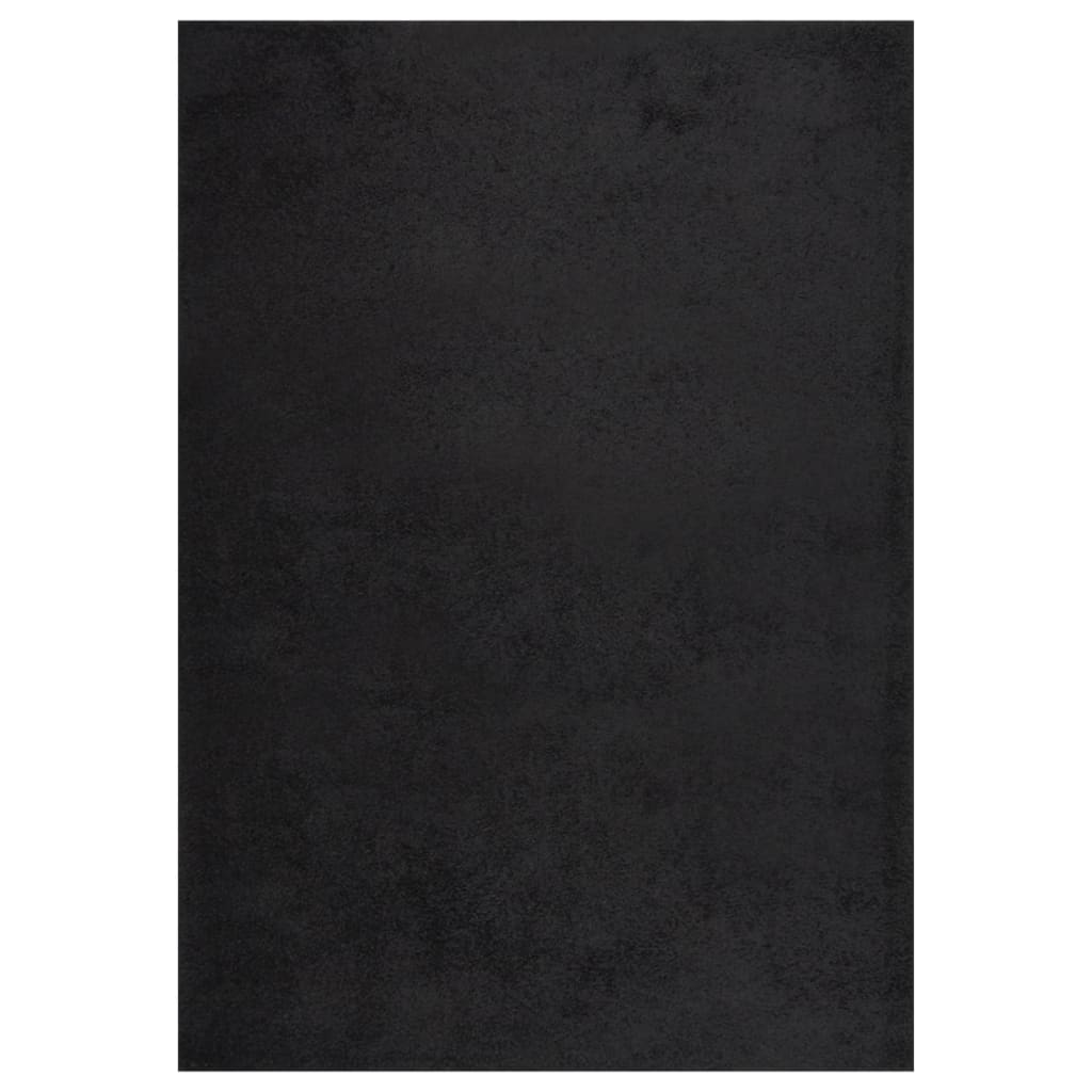 Teppich Shaggy Hochflor Schwarz 140x200 cm