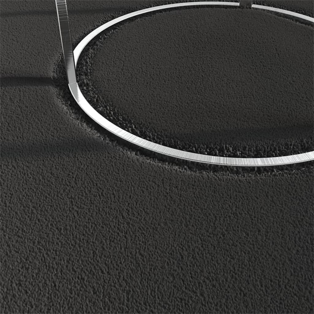 Teppich Shaggy Hochflor Schwarz 140x200 cm