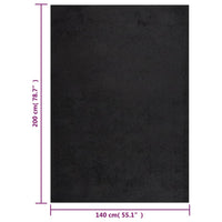 Thumbnail for Teppich Shaggy Hochflor Schwarz 140x200 cm