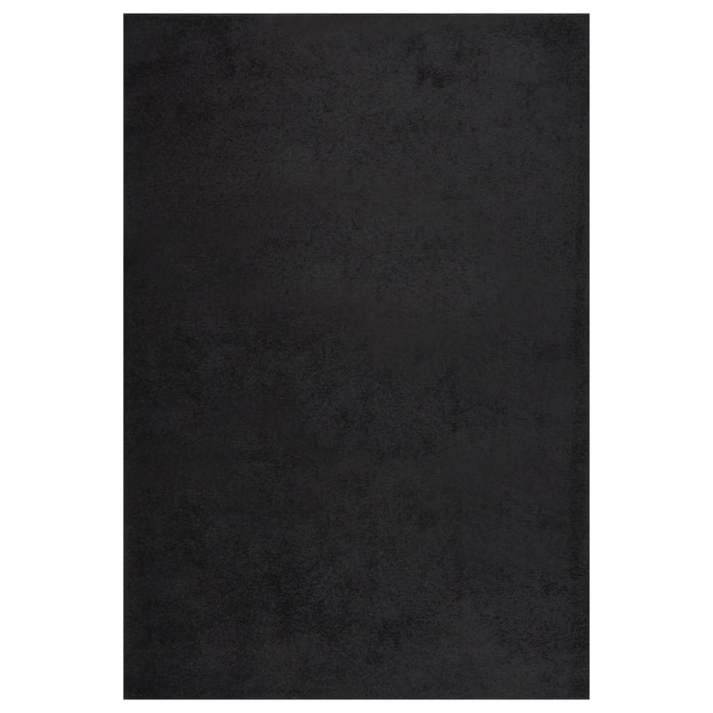 Teppich Shaggy Hochflor Schwarz 160x230 cm