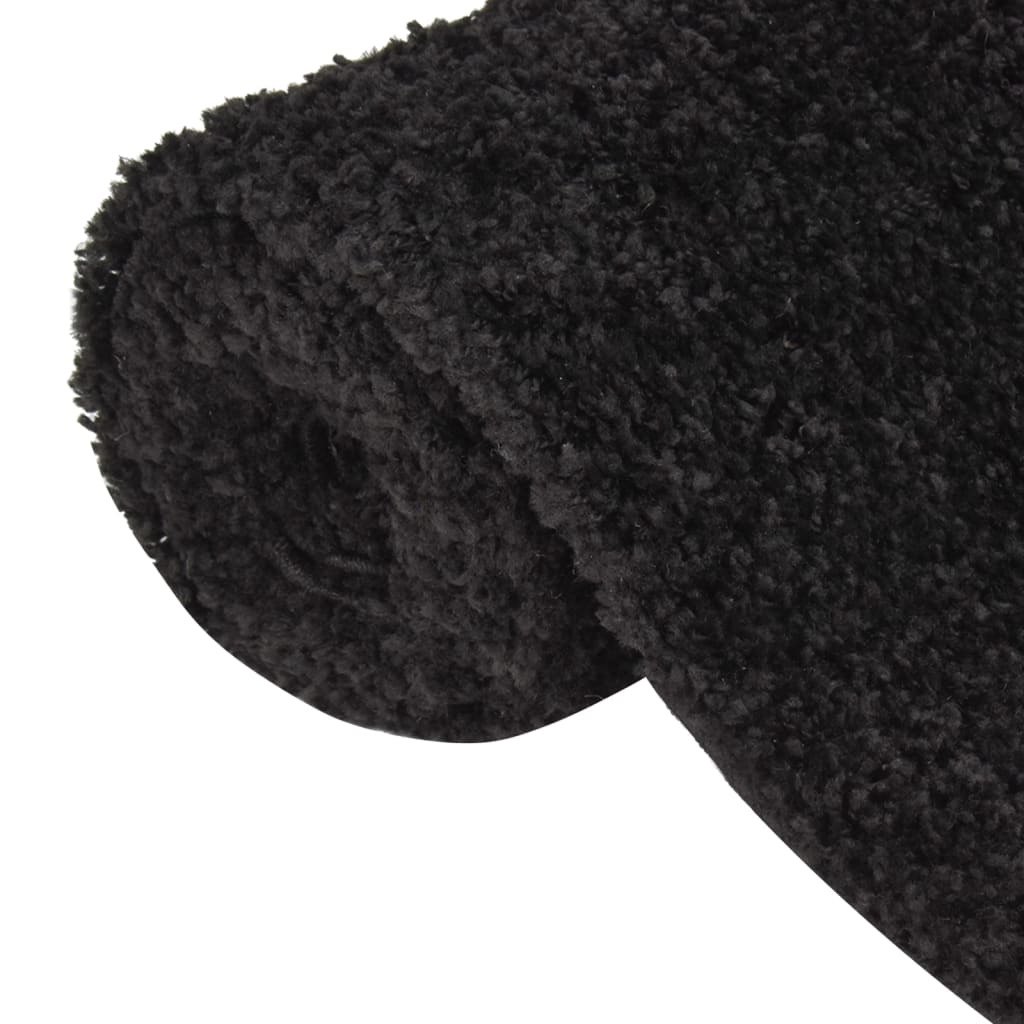 Teppich Shaggy Hochflor Schwarz 160x230 cm