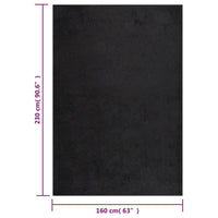 Thumbnail for Teppich Shaggy Hochflor Schwarz 160x230 cm