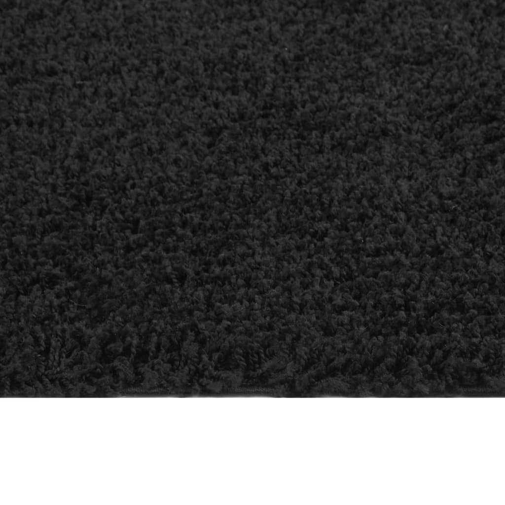 Teppich Shaggy Hochflor Schwarz 200x290 cm