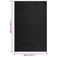Thumbnail for Teppich Shaggy Hochflor Schwarz 200x290 cm