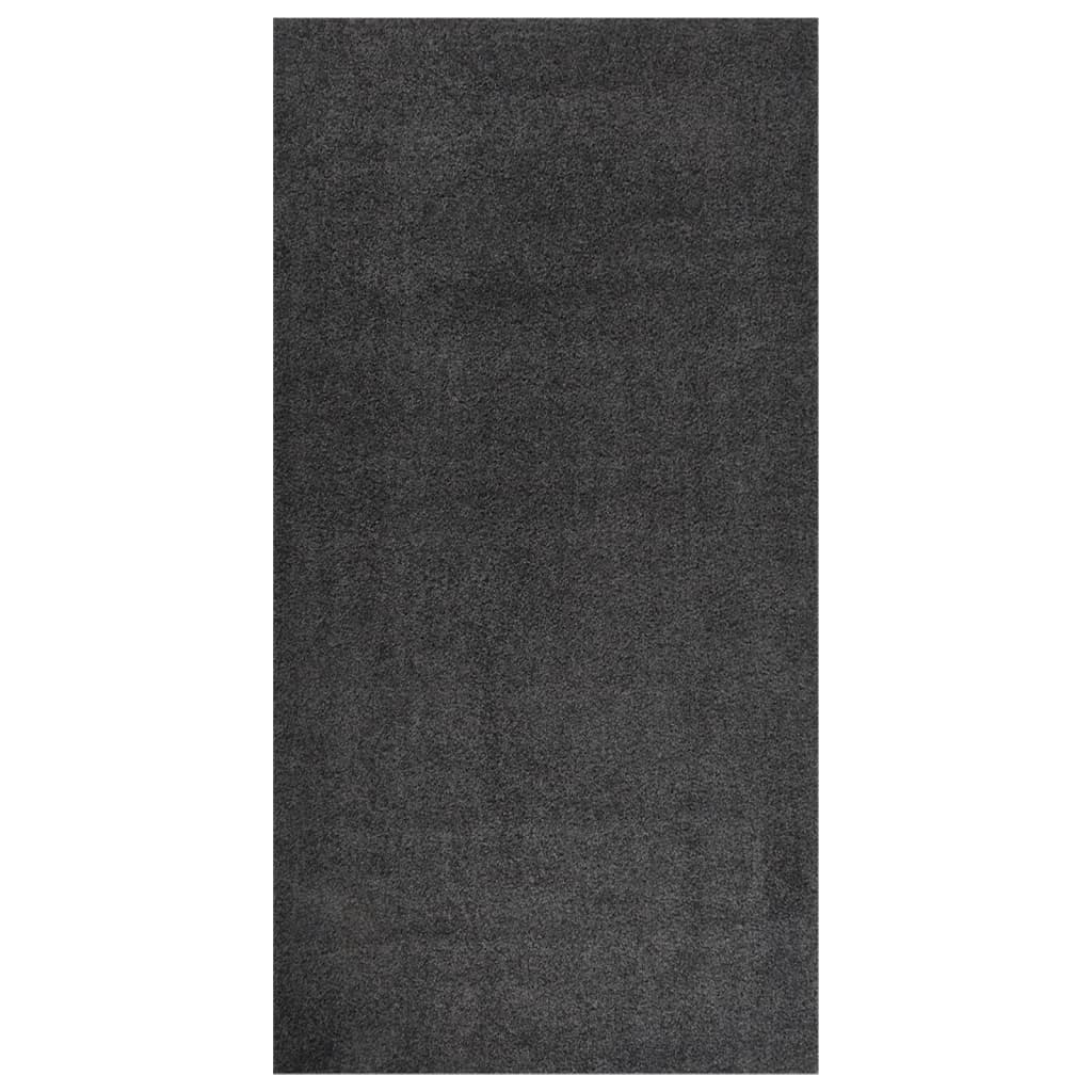 Teppich Shaggy Hochflor Anthrazit 80x150 cm