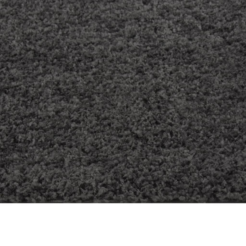 Teppich Shaggy Hochflor Anthrazit 80x150 cm
