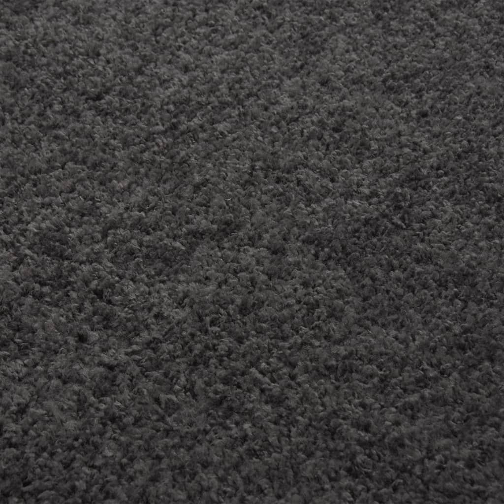 Teppich Shaggy Hochflor Anthrazit 80x150 cm