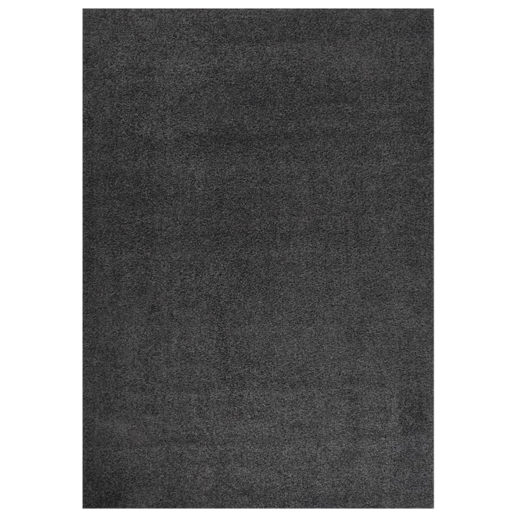 Teppich Shaggy Hochflor Anthrazit 120x170 cm