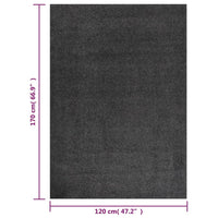 Thumbnail for Teppich Shaggy Hochflor Anthrazit 120x170 cm