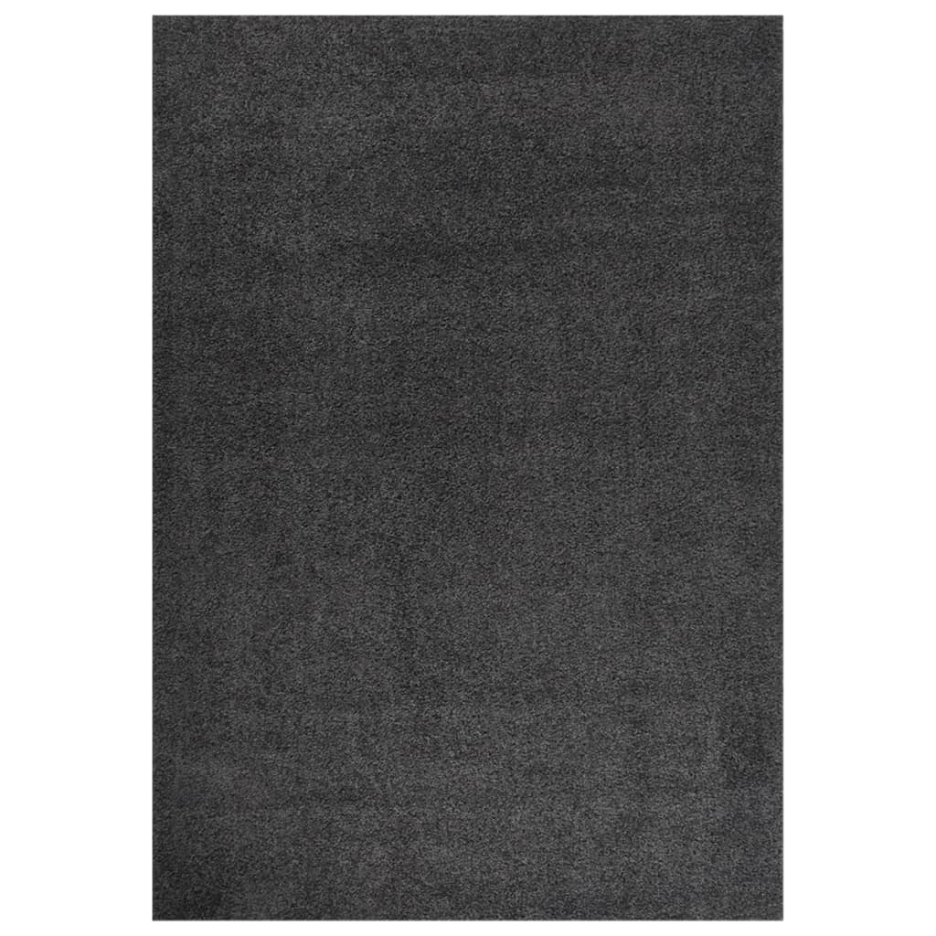 Teppich Shaggy Hochflor Anthrazit 140x200 cm