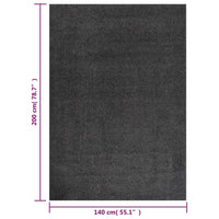 Thumbnail for Teppich Shaggy Hochflor Anthrazit 140x200 cm