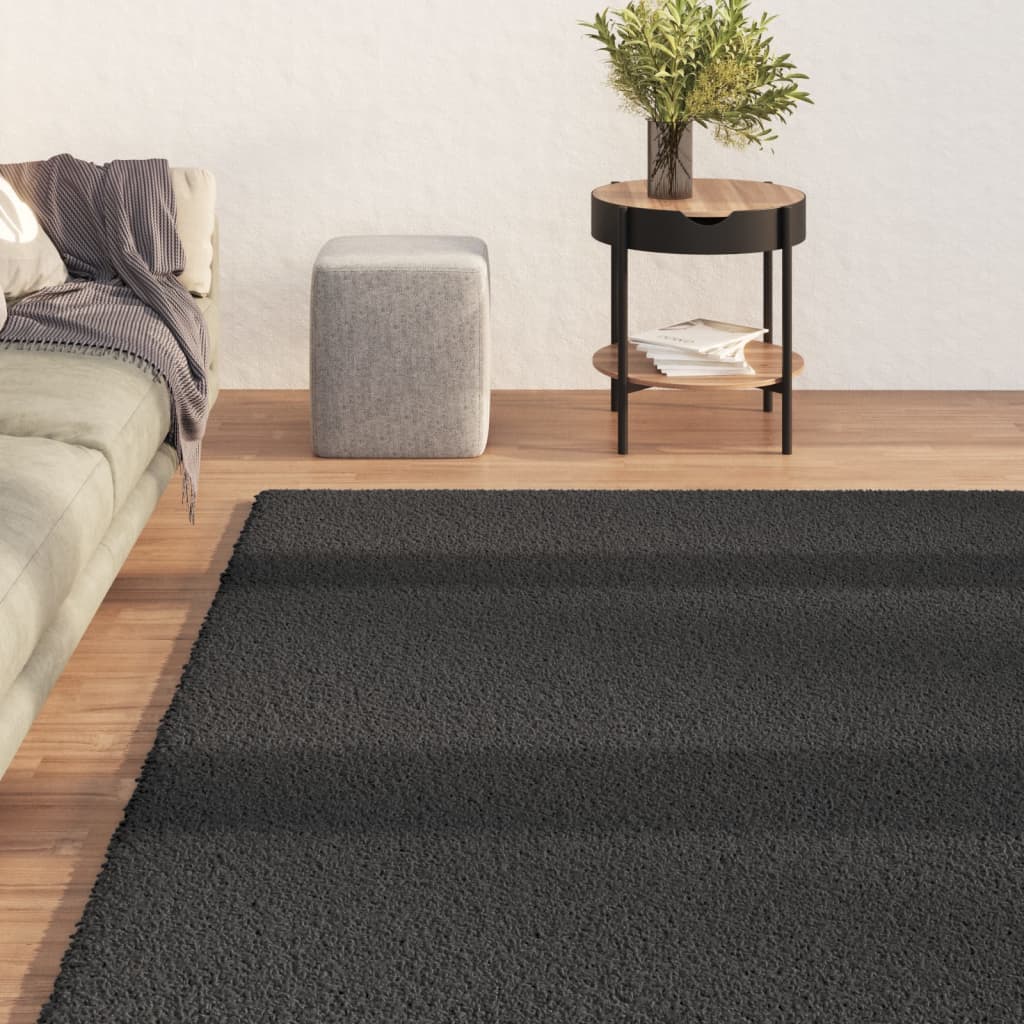 Teppich Shaggy Hochflor Anthrazit 140x200 cm
