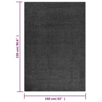 Thumbnail for Teppich Shaggy Hochflor Anthrazit 160x230 cm