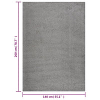 Thumbnail for Teppich Shaggy Hochflor Grau 140x200 cm
