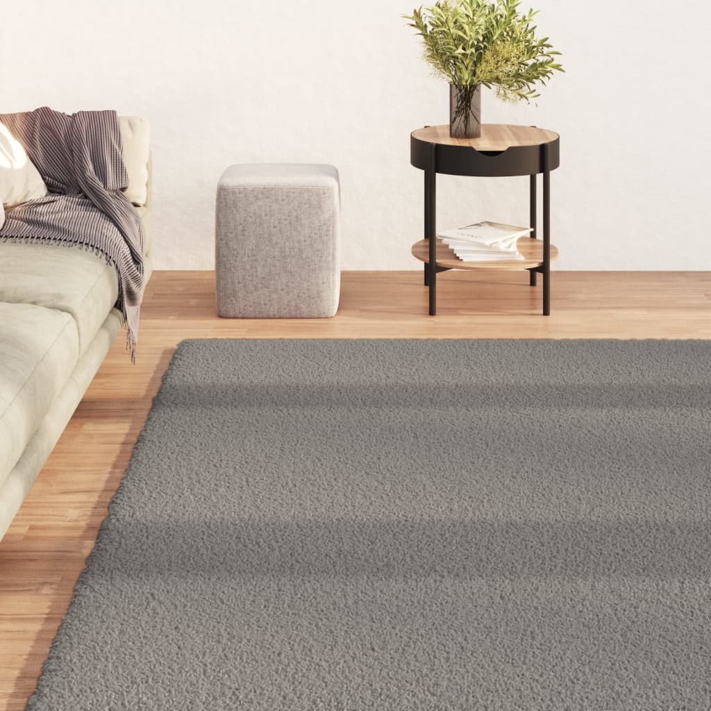 Teppich Shaggy Hochflor Grau 160x230 cm